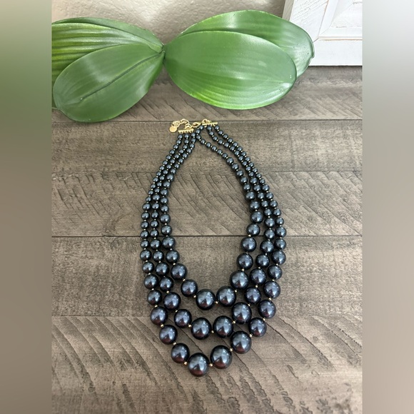 Charter Club Navy Pearl Necklace - Picture 1 of 6